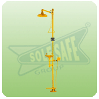 Industrial Shower Cum Eye Wash (Hand Operated / Foot Operated) SSS-PPE-ESS-SCEW(H/F)-1004-GI+ABS