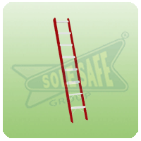 Fiberglass Wall Supported Shelf Ladder SSS-PPE-FP-FWSSL-945
