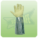 Aluminised Fiber Glass Gentex / Newtex Fabric Hand Gloves