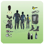 Under Water Diving Kit / Suit B