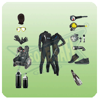 Under Water Diving Kit Suit SSS-MOE-UWDS-1914-A