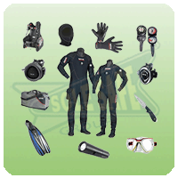 Under Water Diving Kit / Suit SSS-MOE-UWDS-1914-C