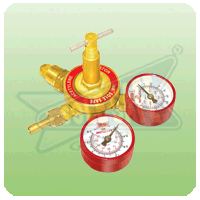 Single Stage Regulator With Two Gauge Brass SSS-WCE-SSRTG-1630B